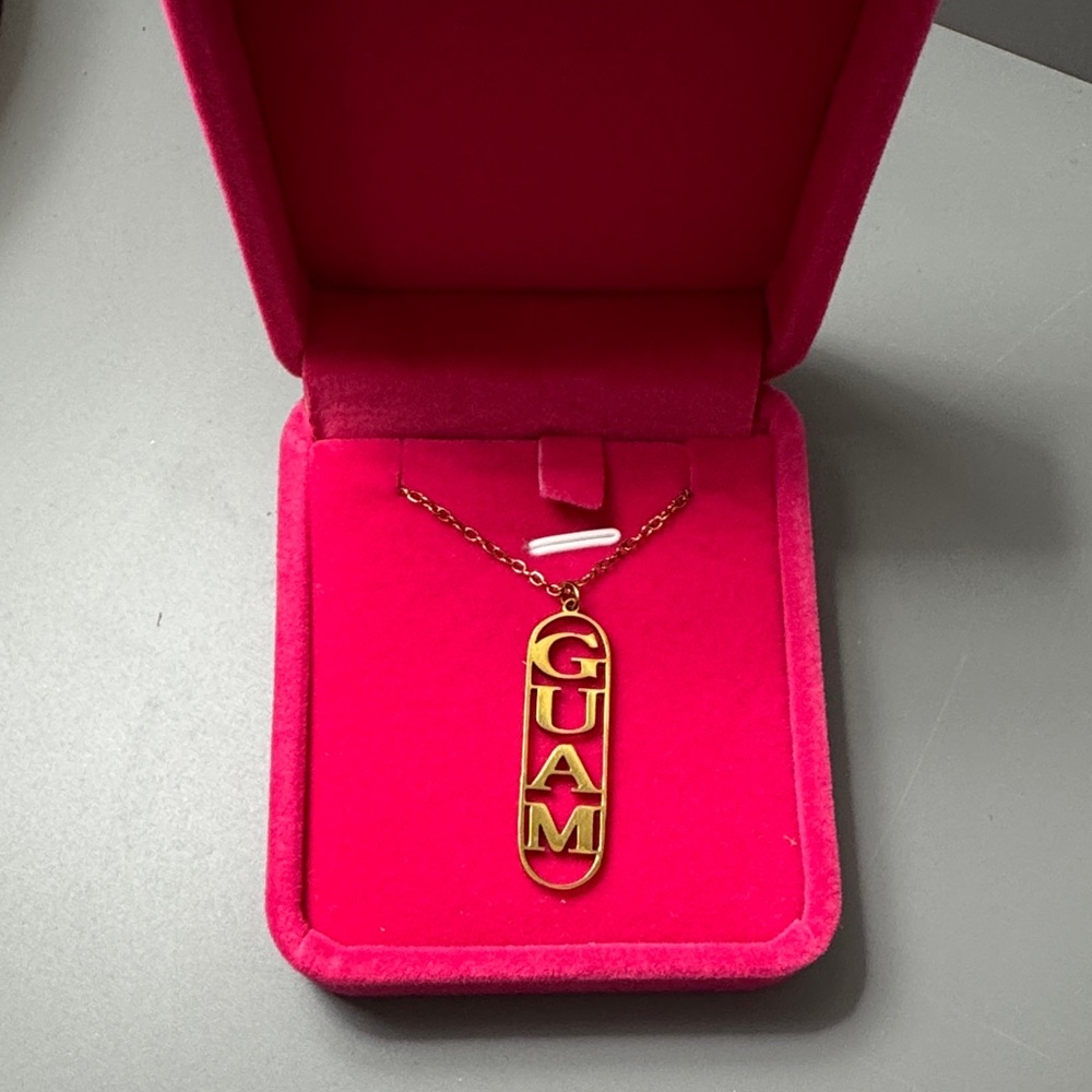 Gold GUAM Pendant Necklace